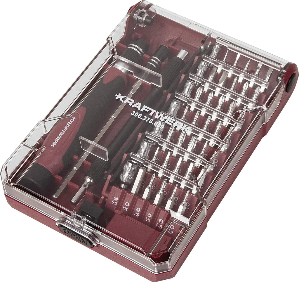 Bit-Box mit Präzisions-Schraubendreher 1/4" – 45-teilig | KRAFTWERK