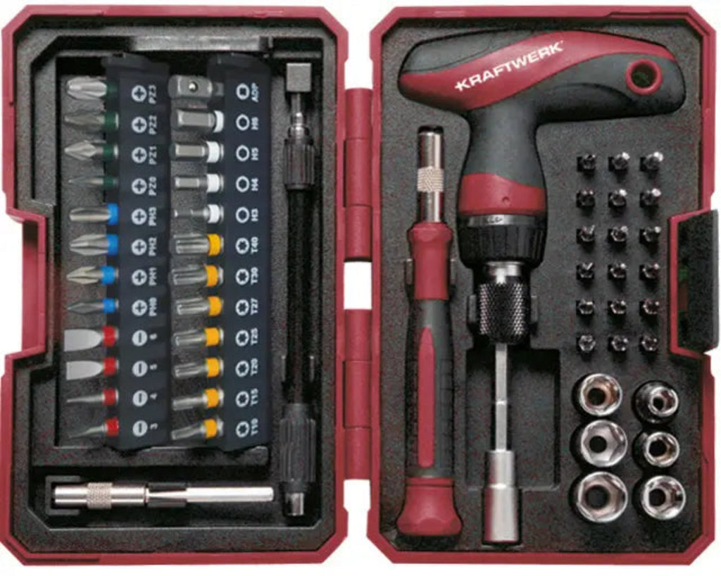 KRAFTWERK Bit-Box Satz 53-teilig | 1/4" Ratschen-Schraubendreher-Set