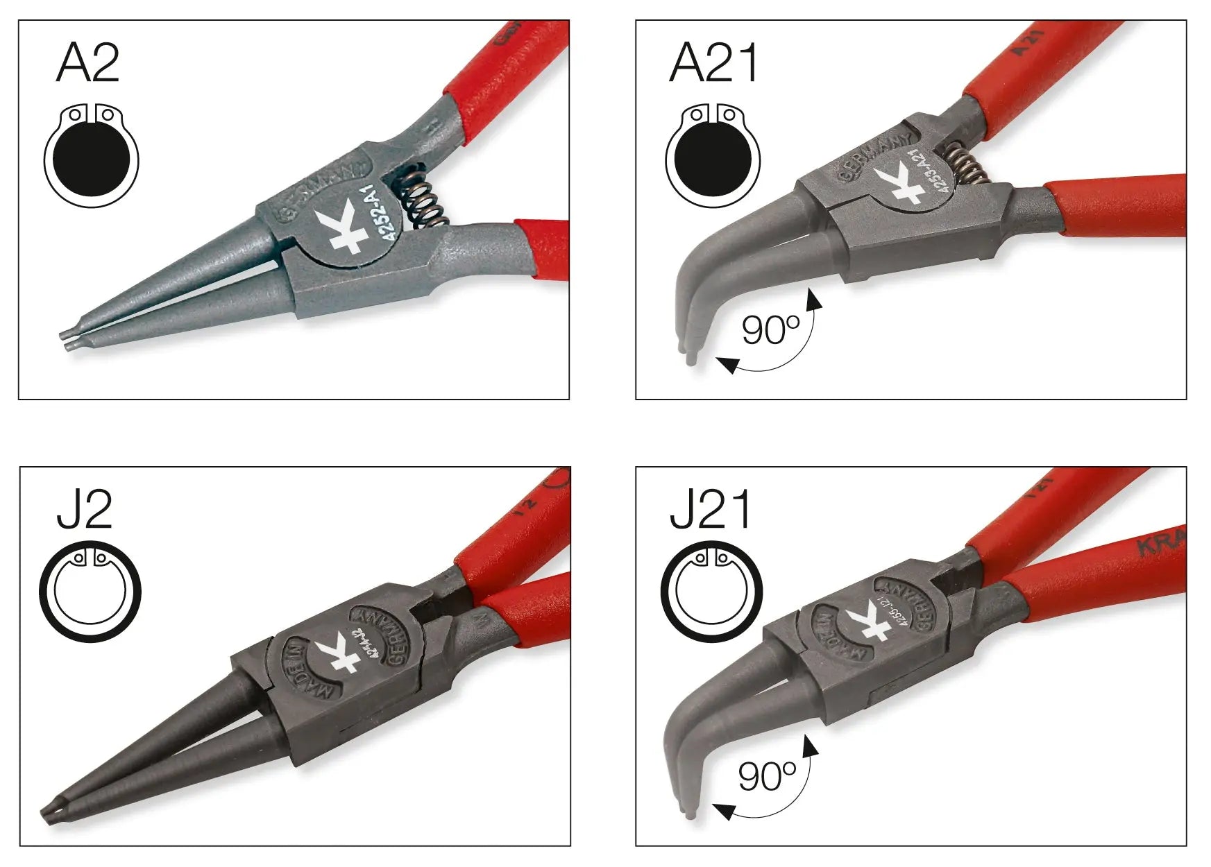 kw hightech seegerring-zangensatz 4-t.