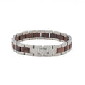 LA MODA ME Vidar Armband – Edelstahl & Walnussholz.