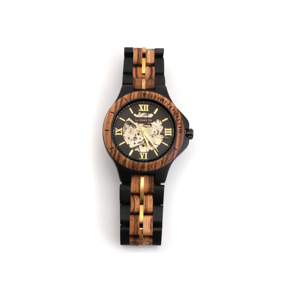 LIGNUM Notterdam Automatic – Automatikuhr aus Zebranoholz